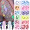 12 Color Butterfly Nail Art Glitter Sequins 3D Holographic Nail Glitter